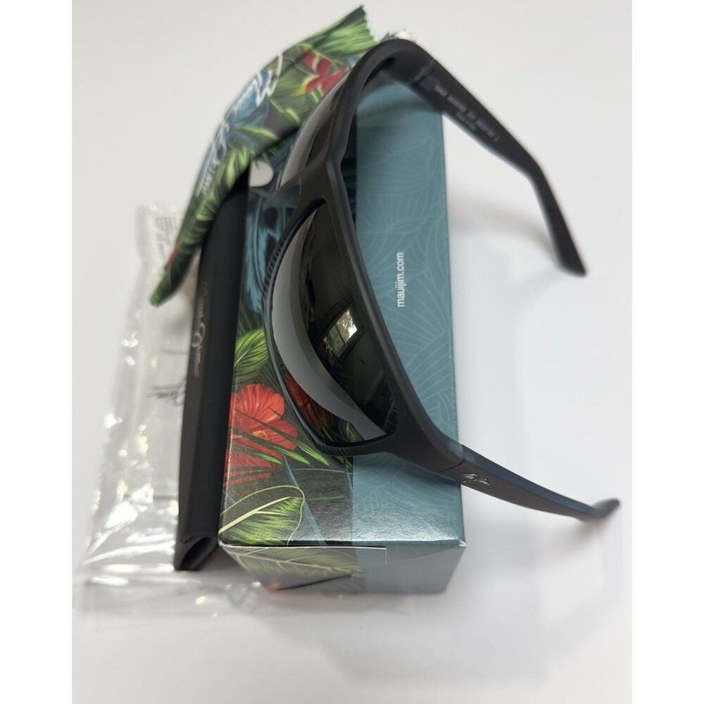 Maui Jim Alenuihaha MJ0839S 001 Polarized Sunglasses Grey /Black Gray Stripe L - Picture 2 of 7